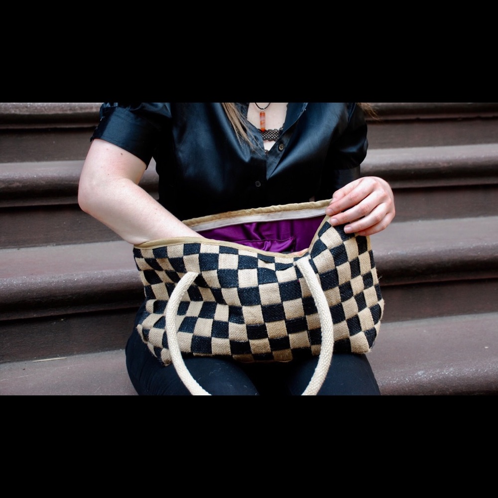 Handwoven, handmade high end jute handbags